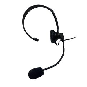 Wired Over-Ear Headset W/ Adjustable Microphone Black Lightweight Design 100e